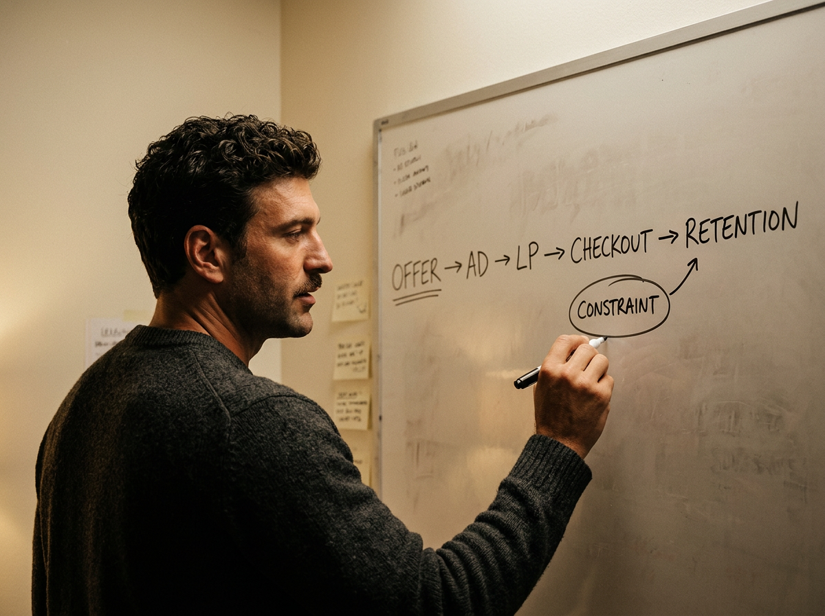 Maxwell mapping a constraint diagram on the whiteboard
